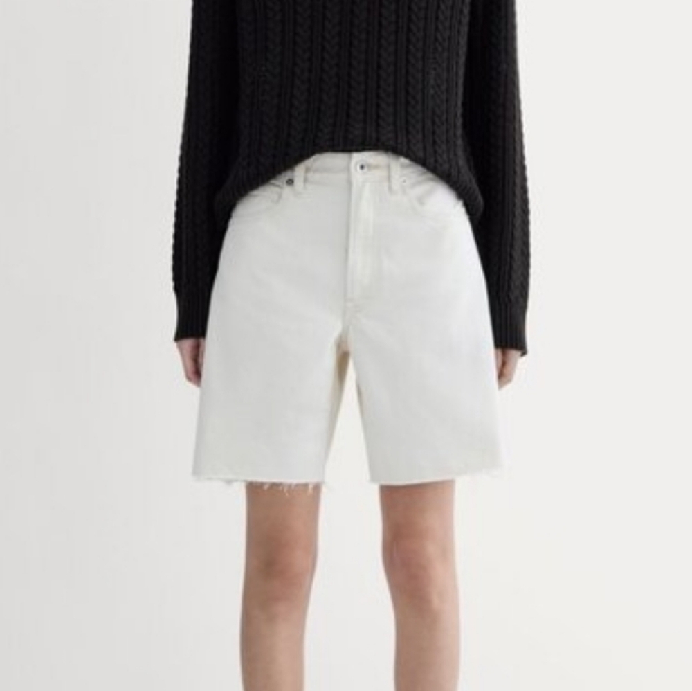 Everlane OG Baggy Jean Short Ecru New